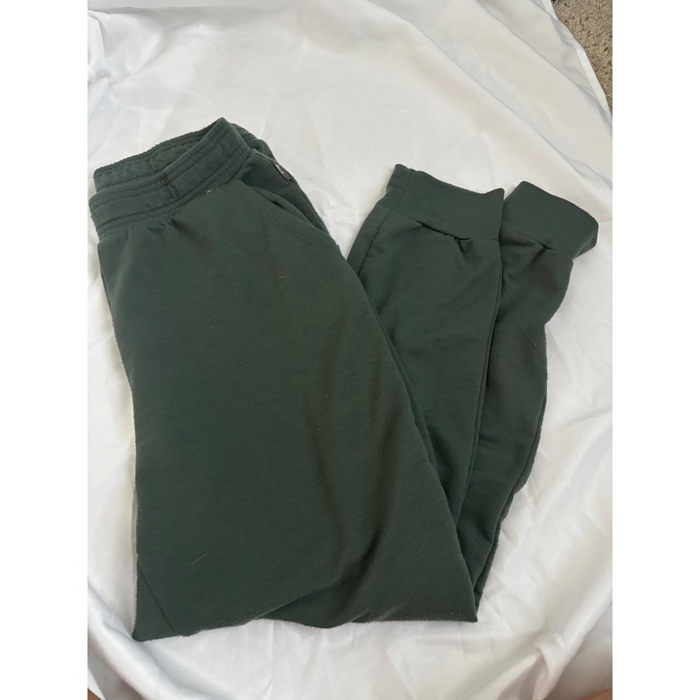 Eddie Bauer Lounge Womens Small Forest Green Jogger Sweatpants Soft Fleece Pants